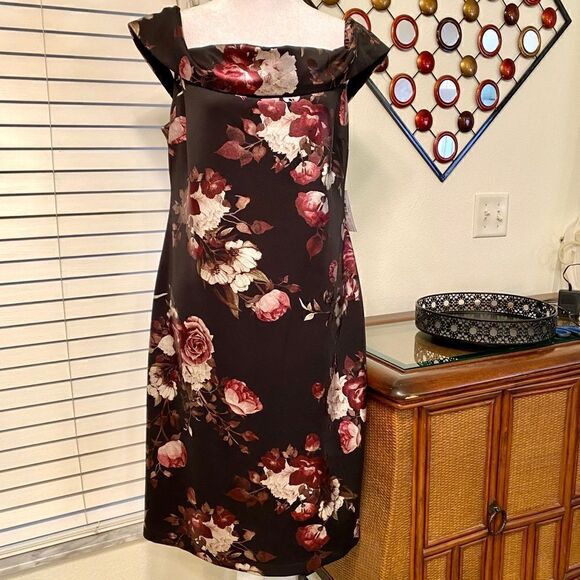 PREMIERâAMOURâFLORALÂ OFFâTHEâSHOULDERâSHEATHâDRESSâ16âNWT - Picture 6 of 16